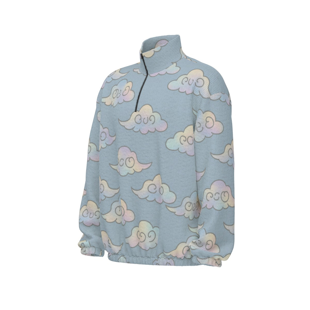 Unisex Turtleneck Zippered Sweatshirt