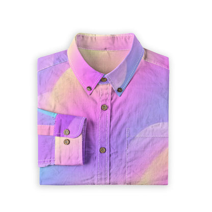 Men's Casual Lapel Long Sleeve Shirt|125GSM Cotton