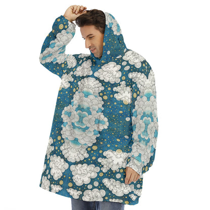 Unisex Sherpa Fleece Hoodie Blanket