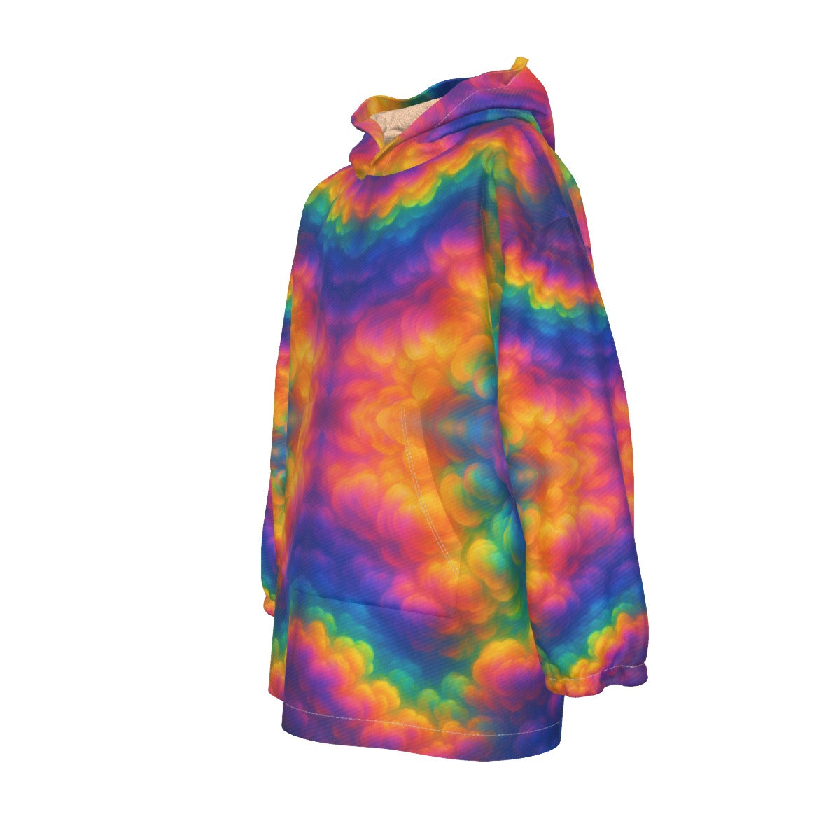 Unisex Kid's Sherpa Fleece Hoodie Blanket