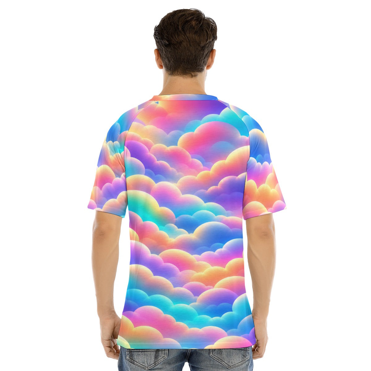 Men's Raglan Sleeve T-shirt With Button Closure