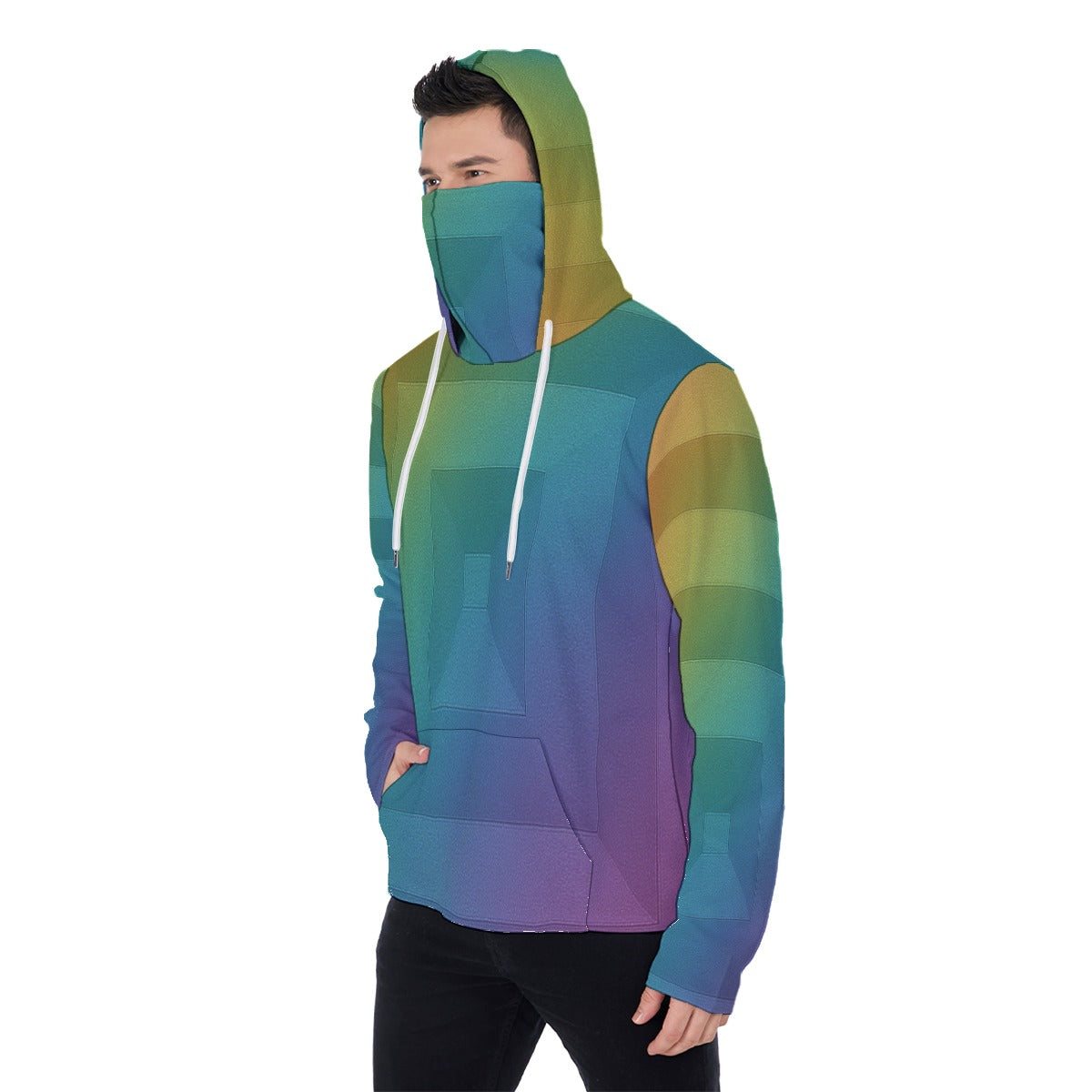 Men's Heavy Fleece Hoodie With Mask