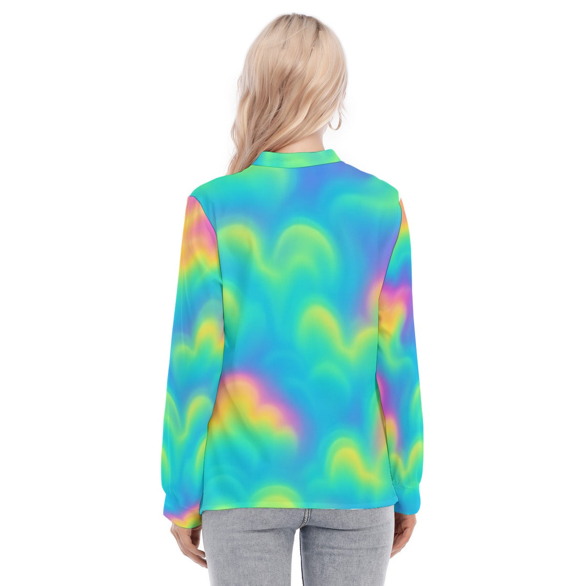 Women's Long Sleeve Blouse With Button Closure