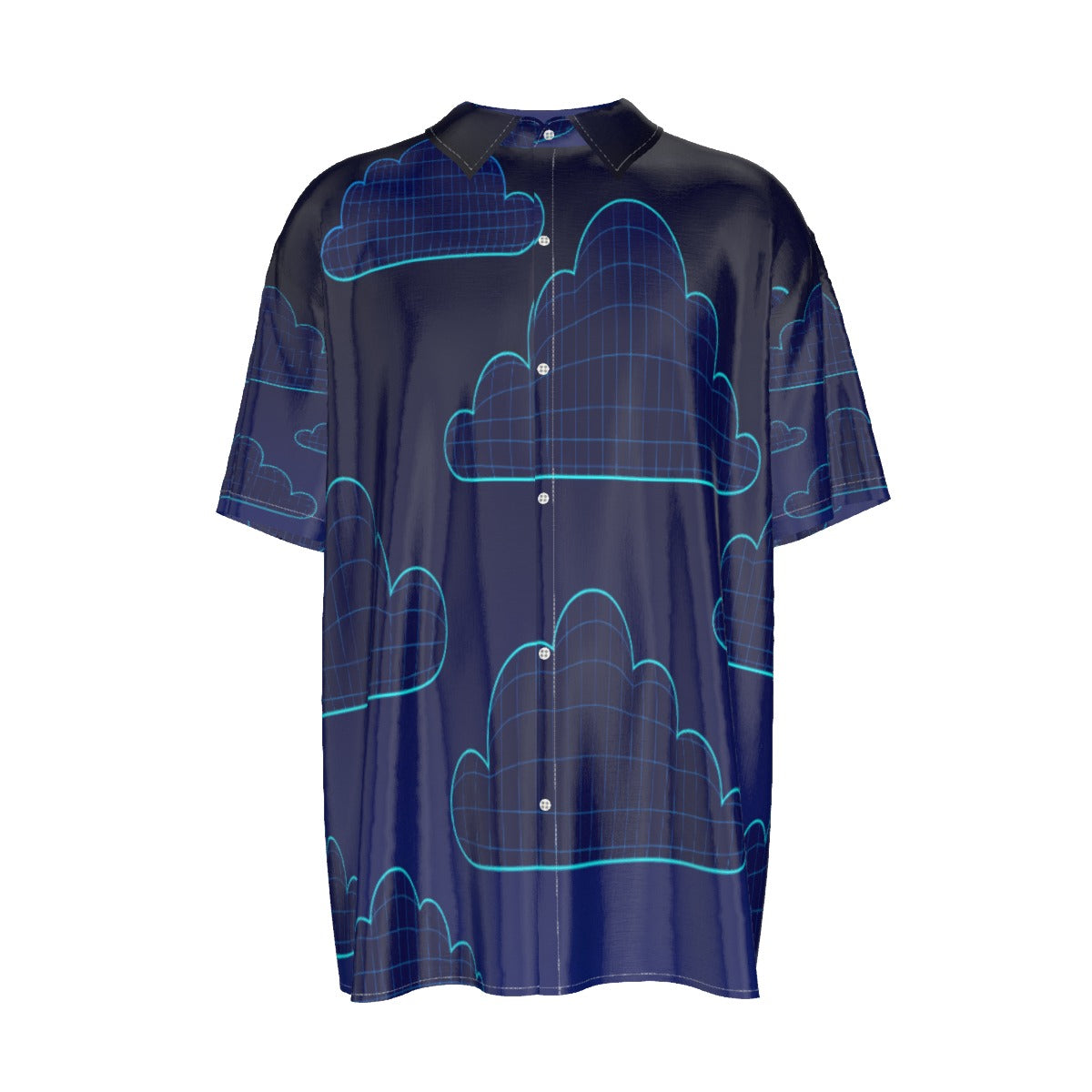 Men's Imitation Silk Short-Sleeved Shirt