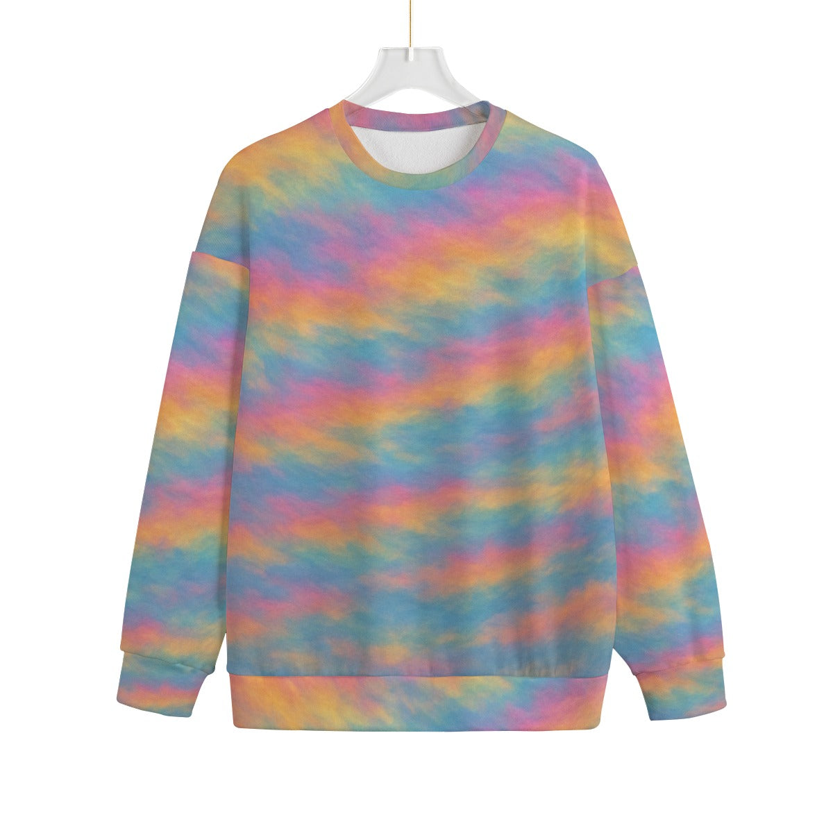 Unisex Drop-shoulder Knitted Fleece Sweater - view 1