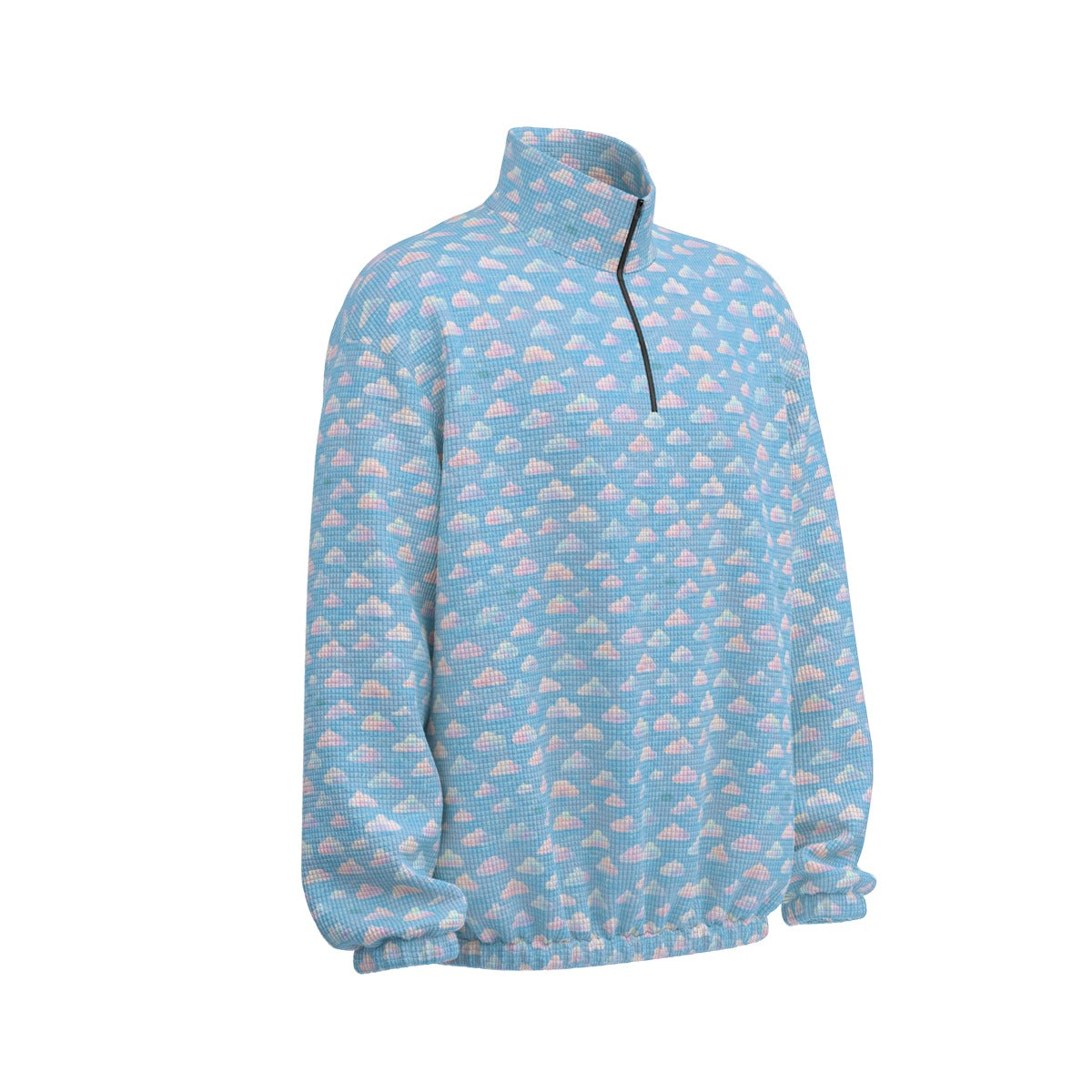 Unisex Turtleneck Zippered Sweatshirt