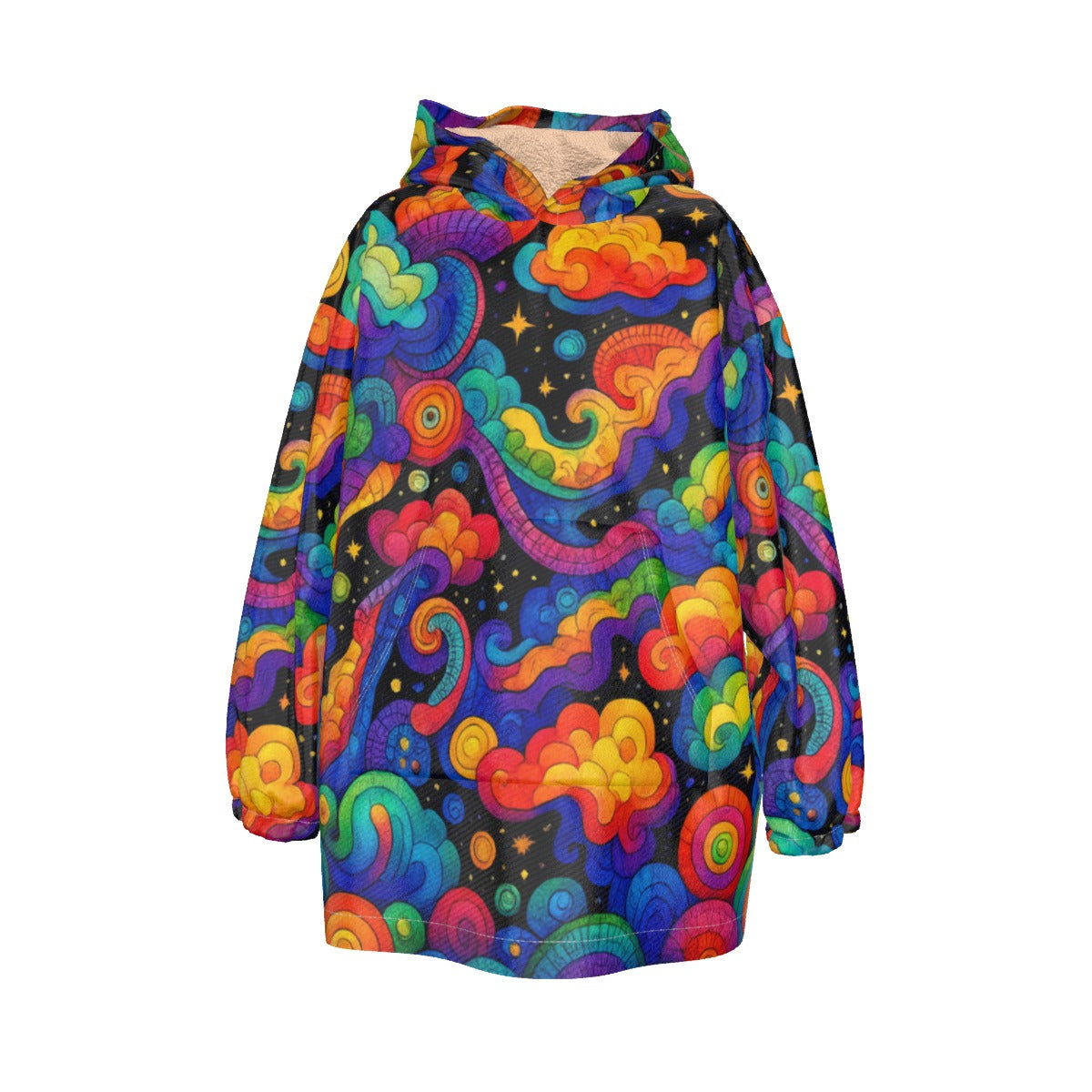 Unisex Kid's Sherpa Fleece Hoodie Blanket