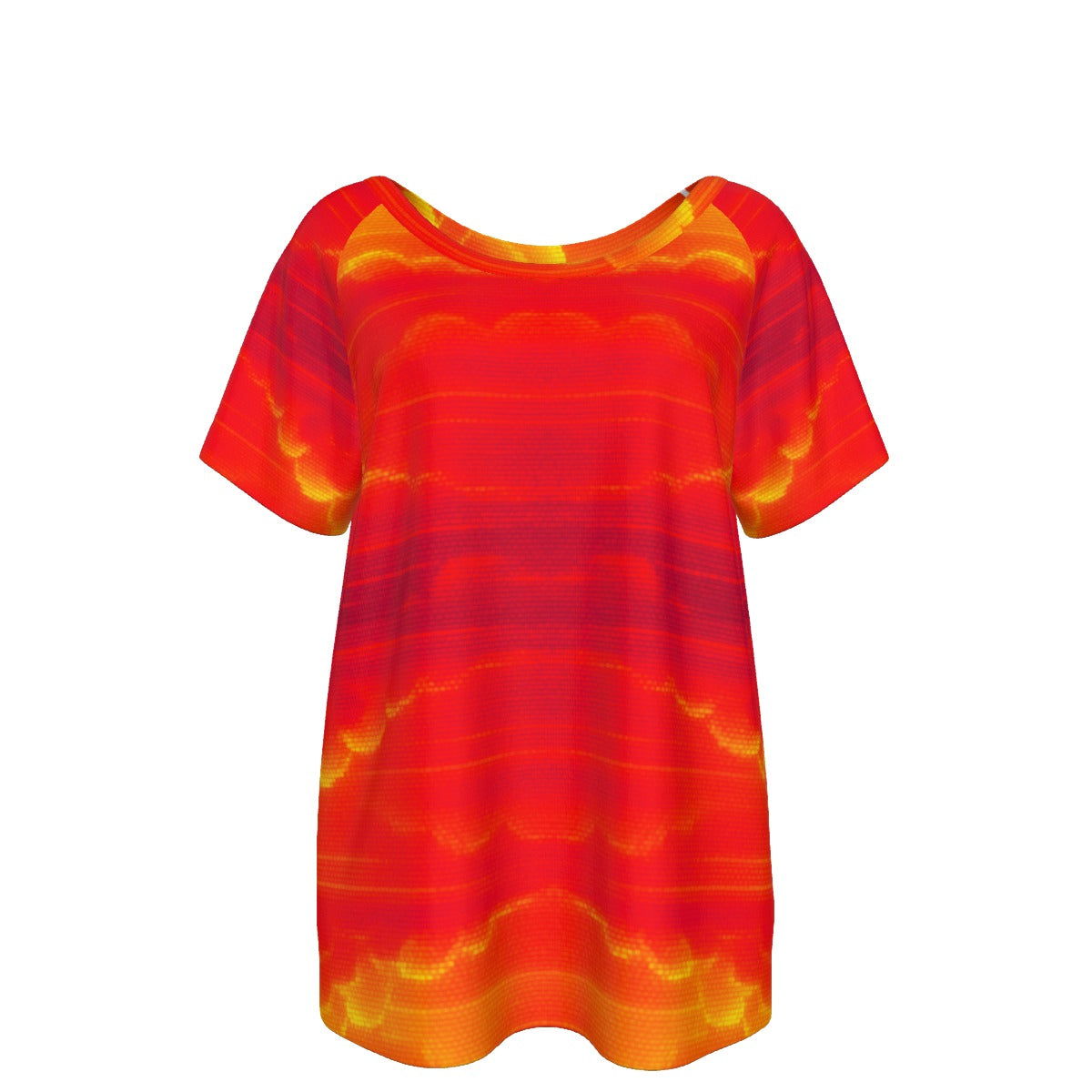 Women's Round Neck T-shirt With Raglan Sleeve