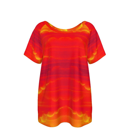 Women's Round Neck T-shirt With Raglan Sleeve