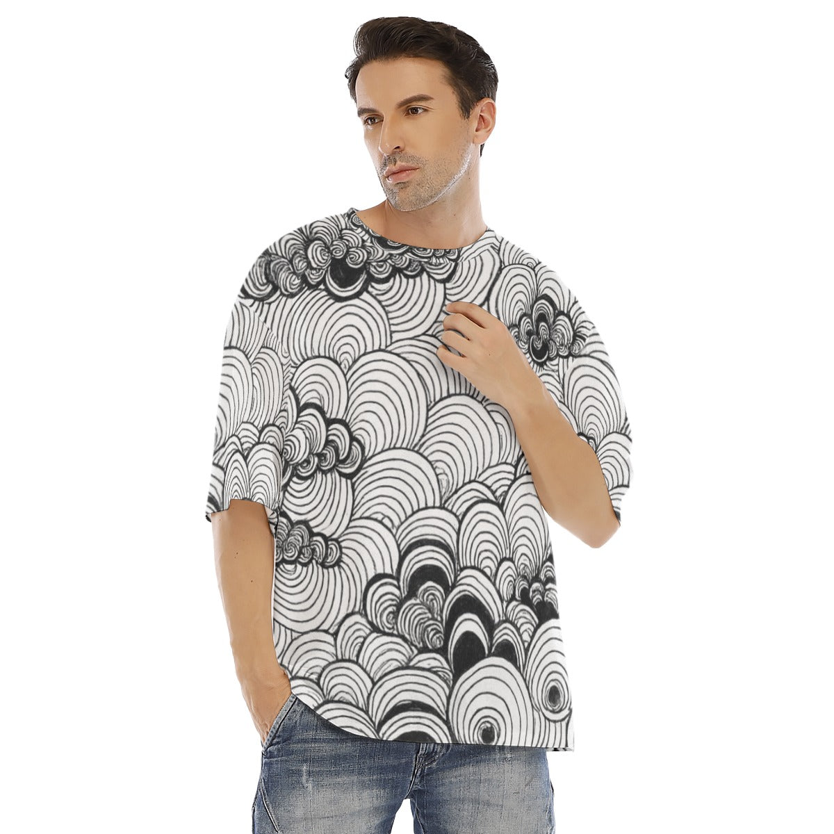 Men's Drop Shoulder T-shirt With Short Sleeve
