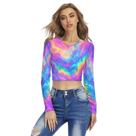 Women's Round Neck Crop Top T-Shirt