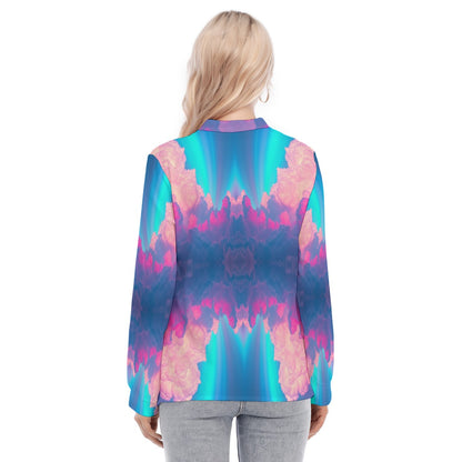 Women's Long Sleeve Blouse With Button Closure