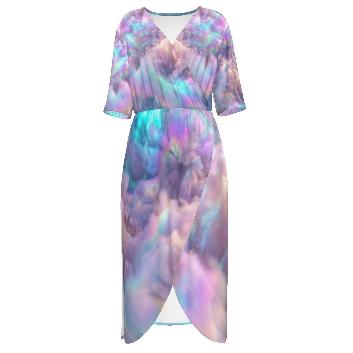 Women's Short Sleeve V-neck Dress