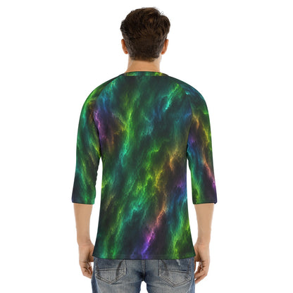 Men's Bracelet Sleeve T-shirt With Button Closure - view 4