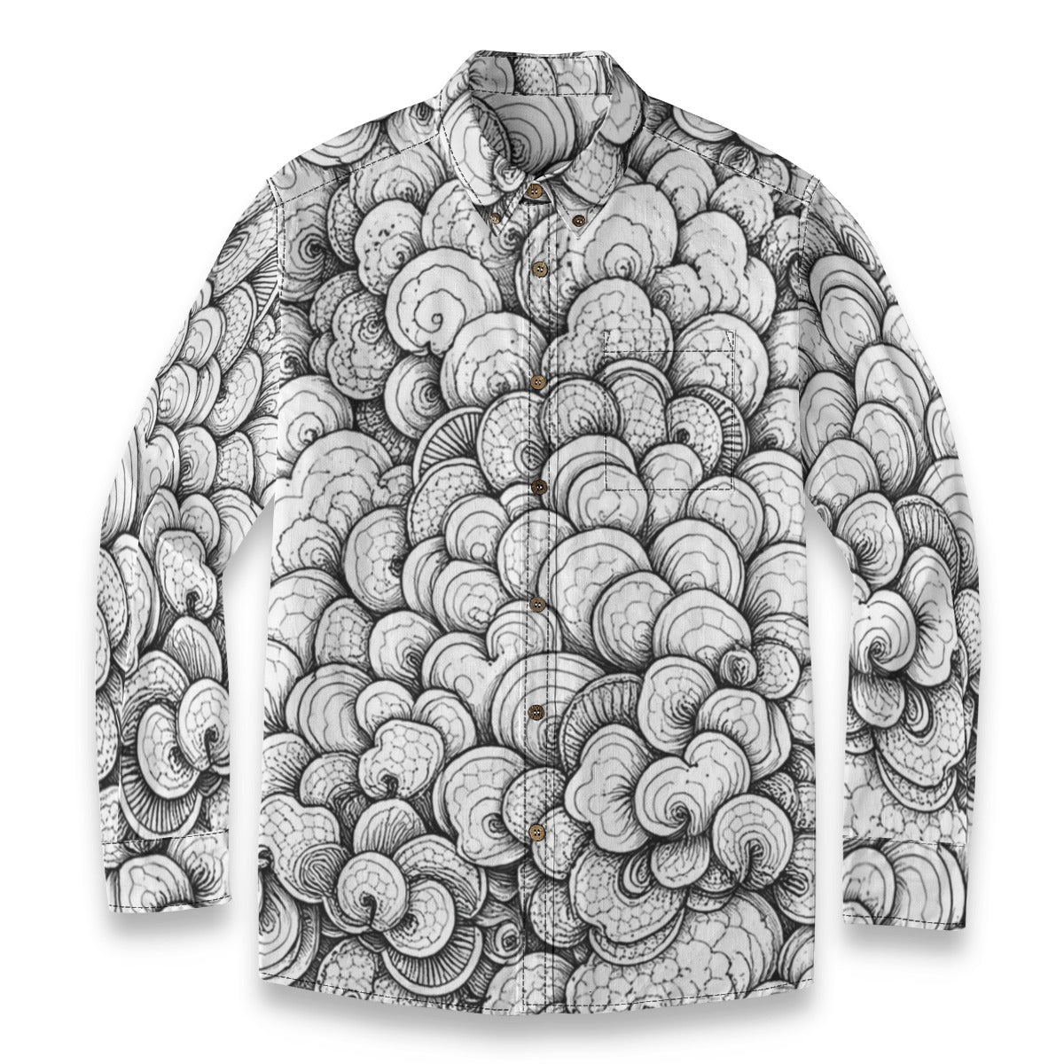 Men's Casual Lapel Long Sleeve Shirt|125GSM Cotton