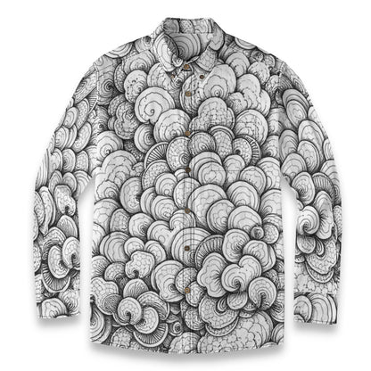 Men's Casual Lapel Long Sleeve Shirt|125GSM Cotton