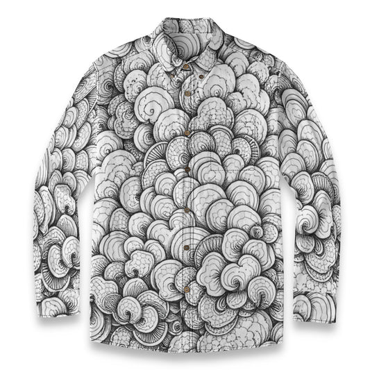 Men's Casual Lapel Long Sleeve Shirt|125GSM Cotton