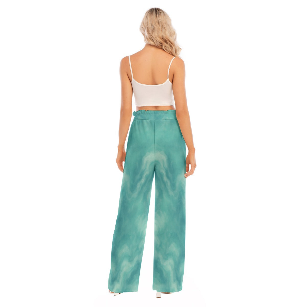 Women's Waist Fungus Edge Wide-leg Pants