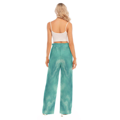 Women's Waist Fungus Edge Wide-leg Pants