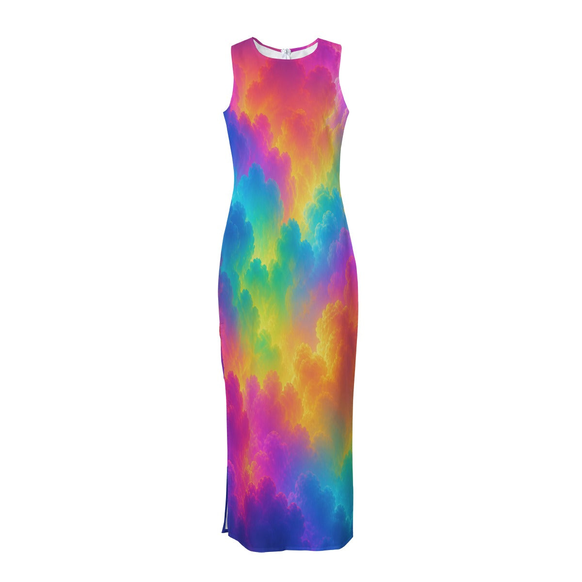 Women's Beach Perspective Chiffon Sleeveless Dress