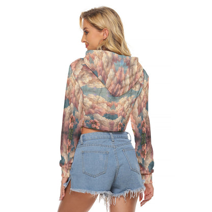 Women's Crop Top Hoodie|Velvet