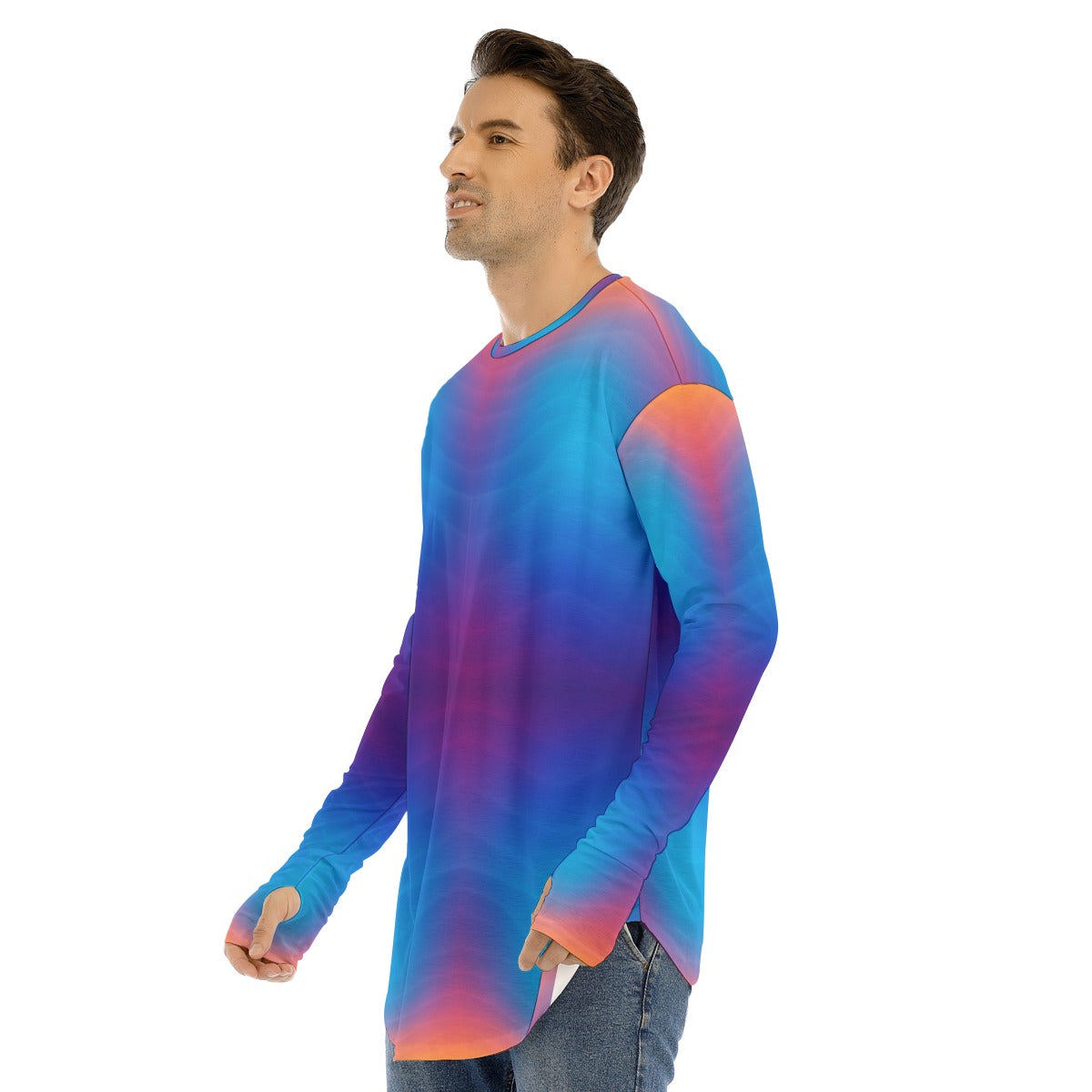 Men's Fingerless Long Sleeve T-shirt