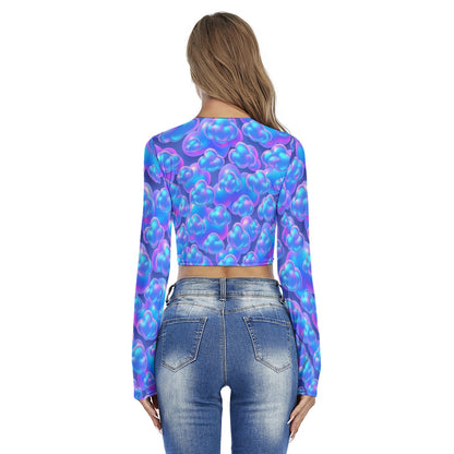 Women's Round Neck Crop Top T-Shirt