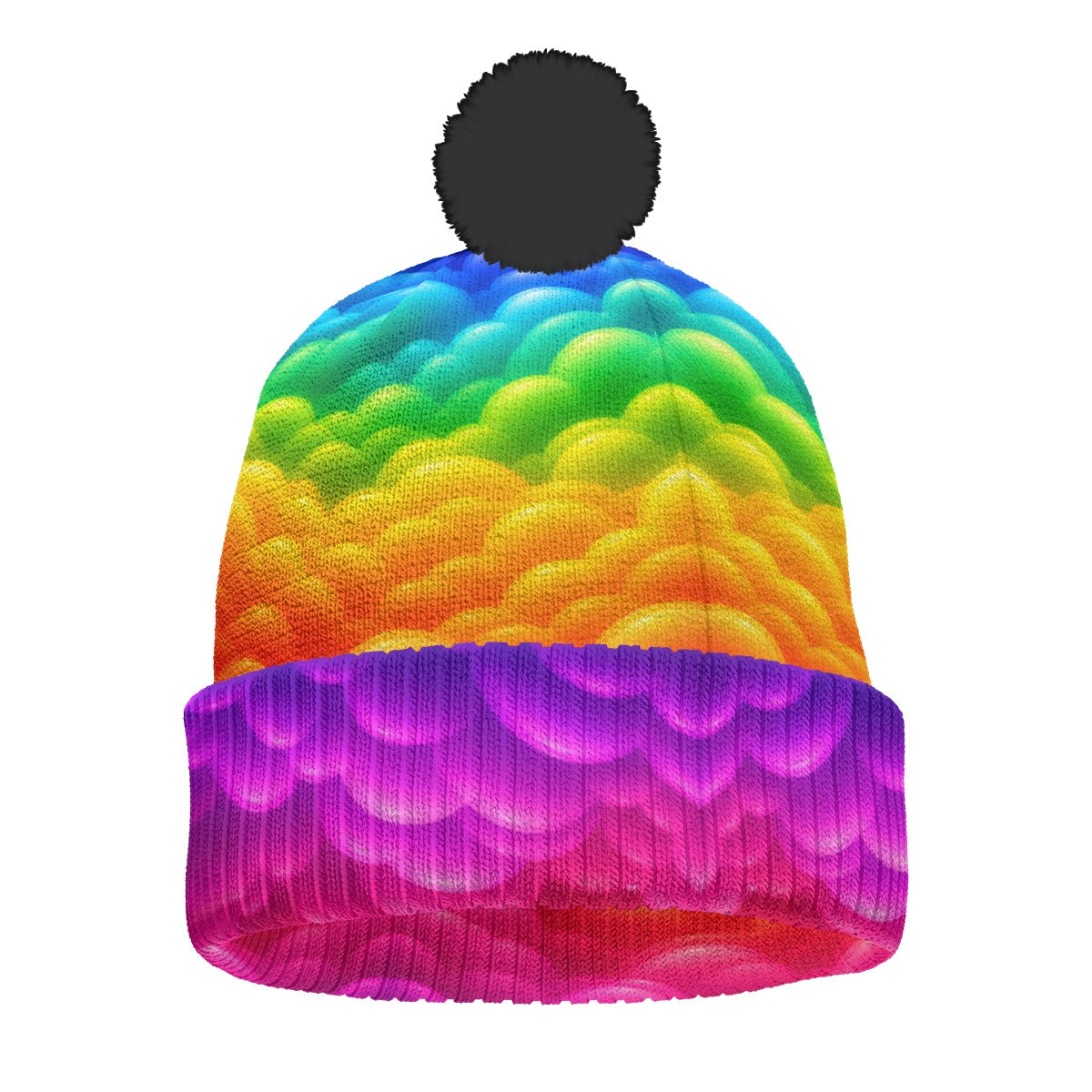 Knitted Hat With Pom-Pom