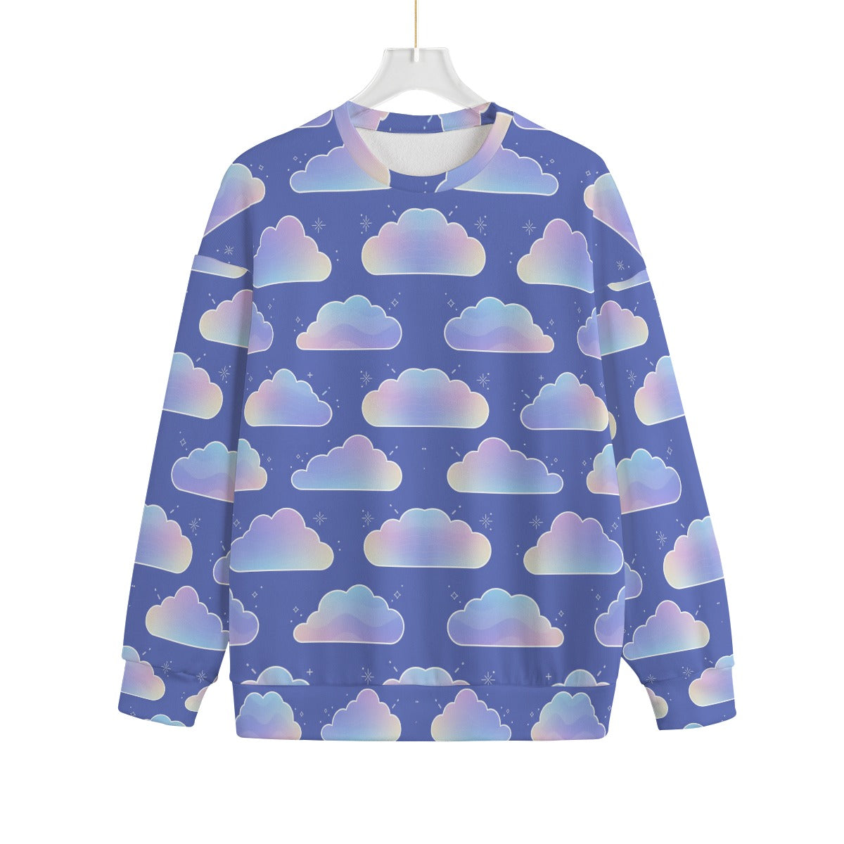 Unisex Drop-shoulder Knitted Fleece Sweater - view 1