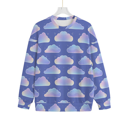 Unisex Drop-shoulder Knitted Fleece Sweater - view 1