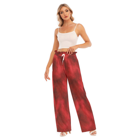 Women's Waist Fungus Edge Wide-leg Pants