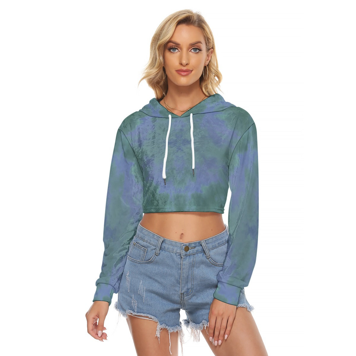 Women's Crop Top Hoodie|Velvet
