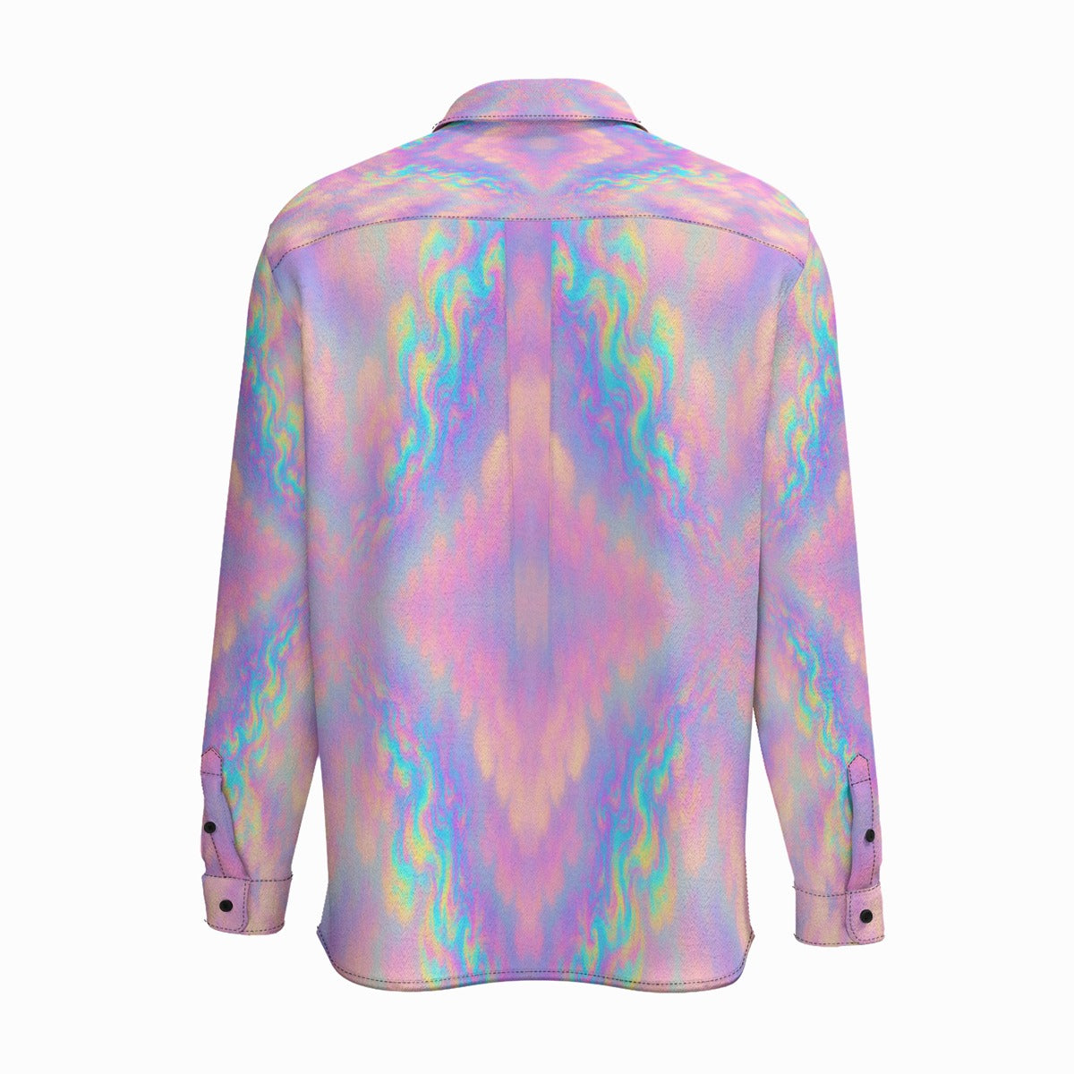 Men's Business Lapel Long Sleeve Shirt With Pocket|110GSM Imitation Flax