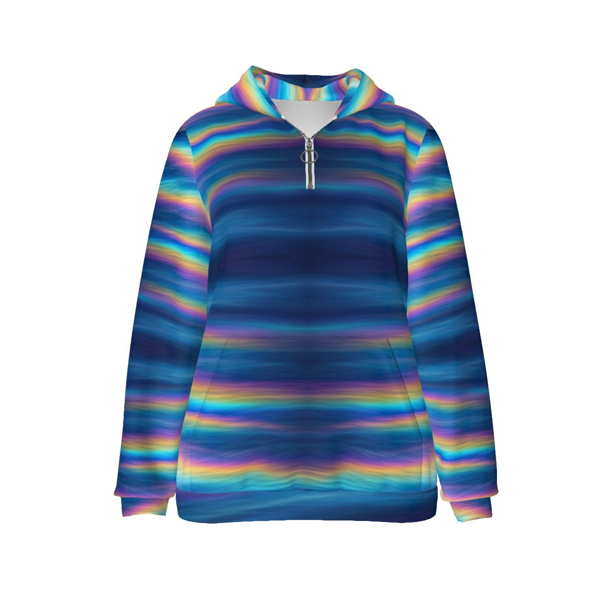 Women's Borg Fleece Hoodie With Half Zip
