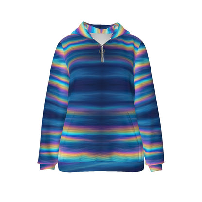 Women's Borg Fleece Hoodie With Half Zip