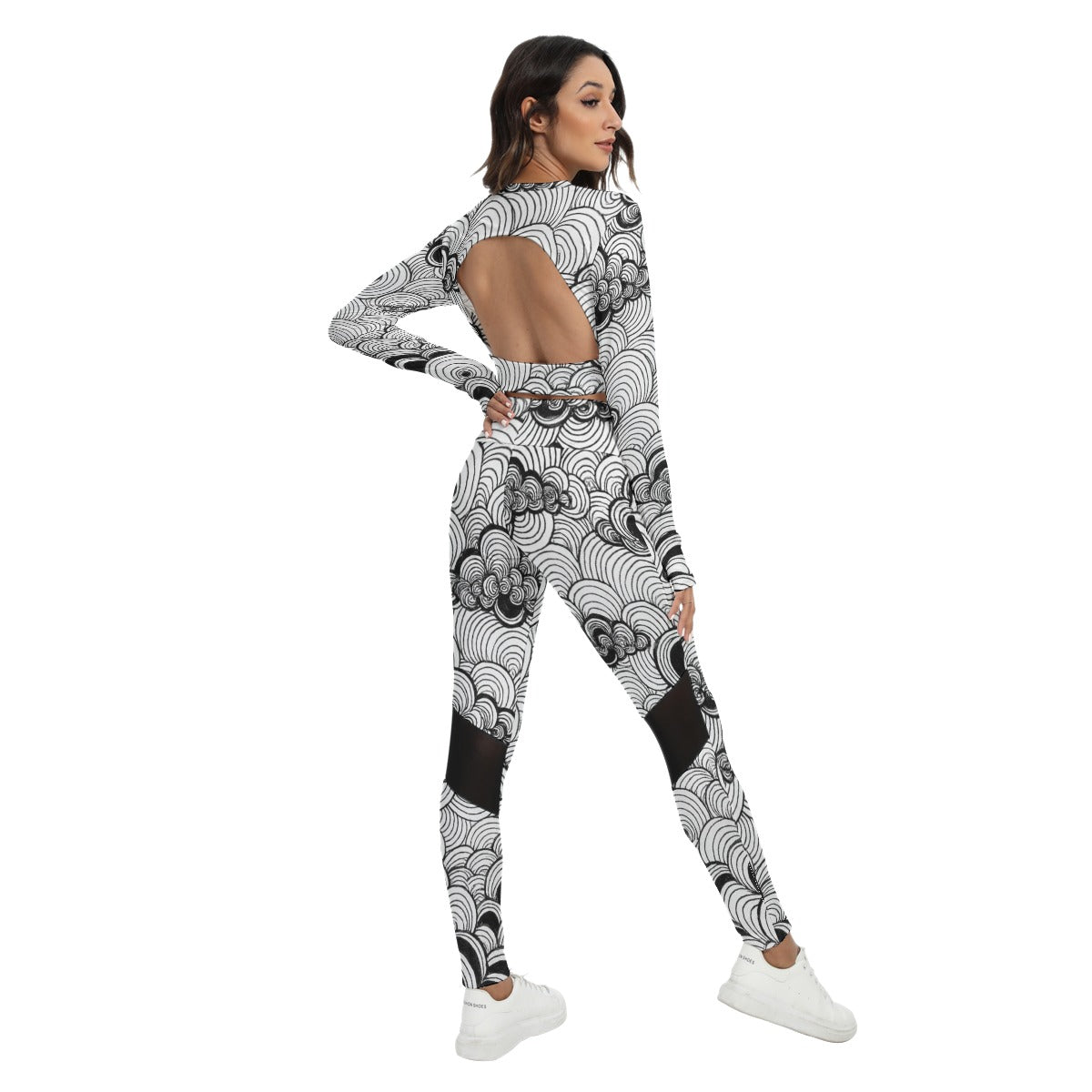 Women's Sport Set With Backless Top And Leggings
