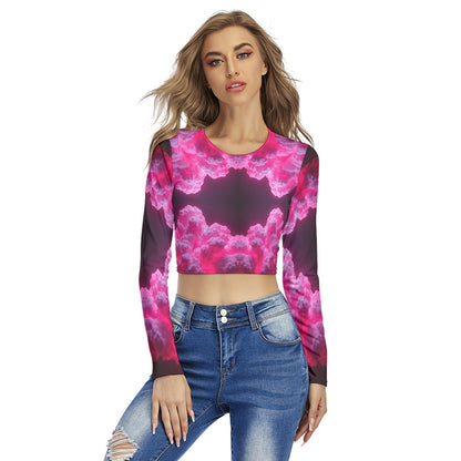 Women's Round Neck Crop Top T-Shirt