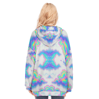 Women's Long Hoodie With Zipper Closure