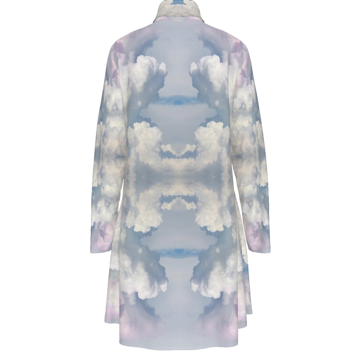 Women's High Neck Dress With Long Sleeve