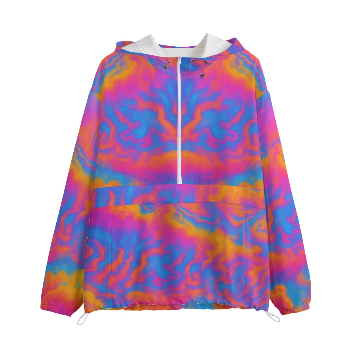 Unisex Pullover Jacket With Zipper Closure