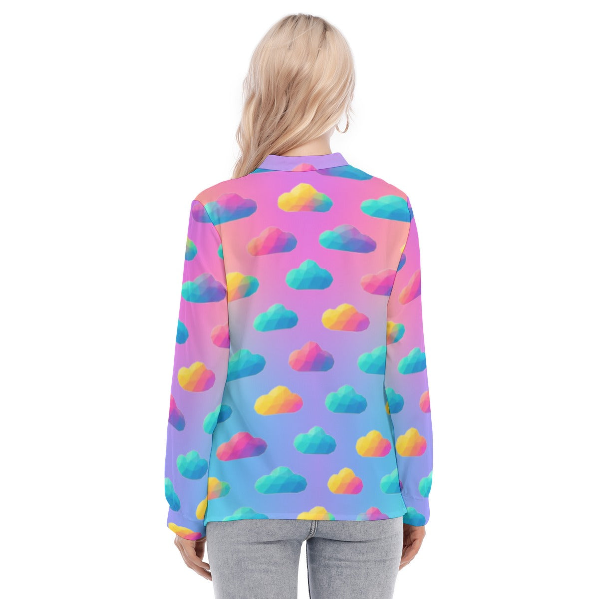 Women's Long Sleeve Blouse With Button Closure