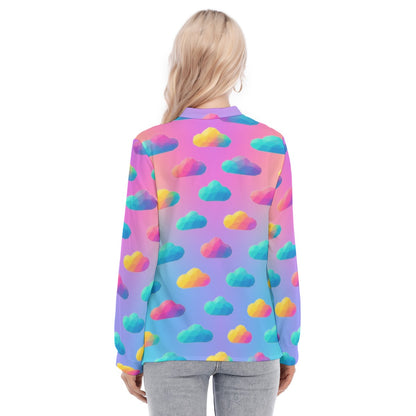 Women's Long Sleeve Blouse With Button Closure