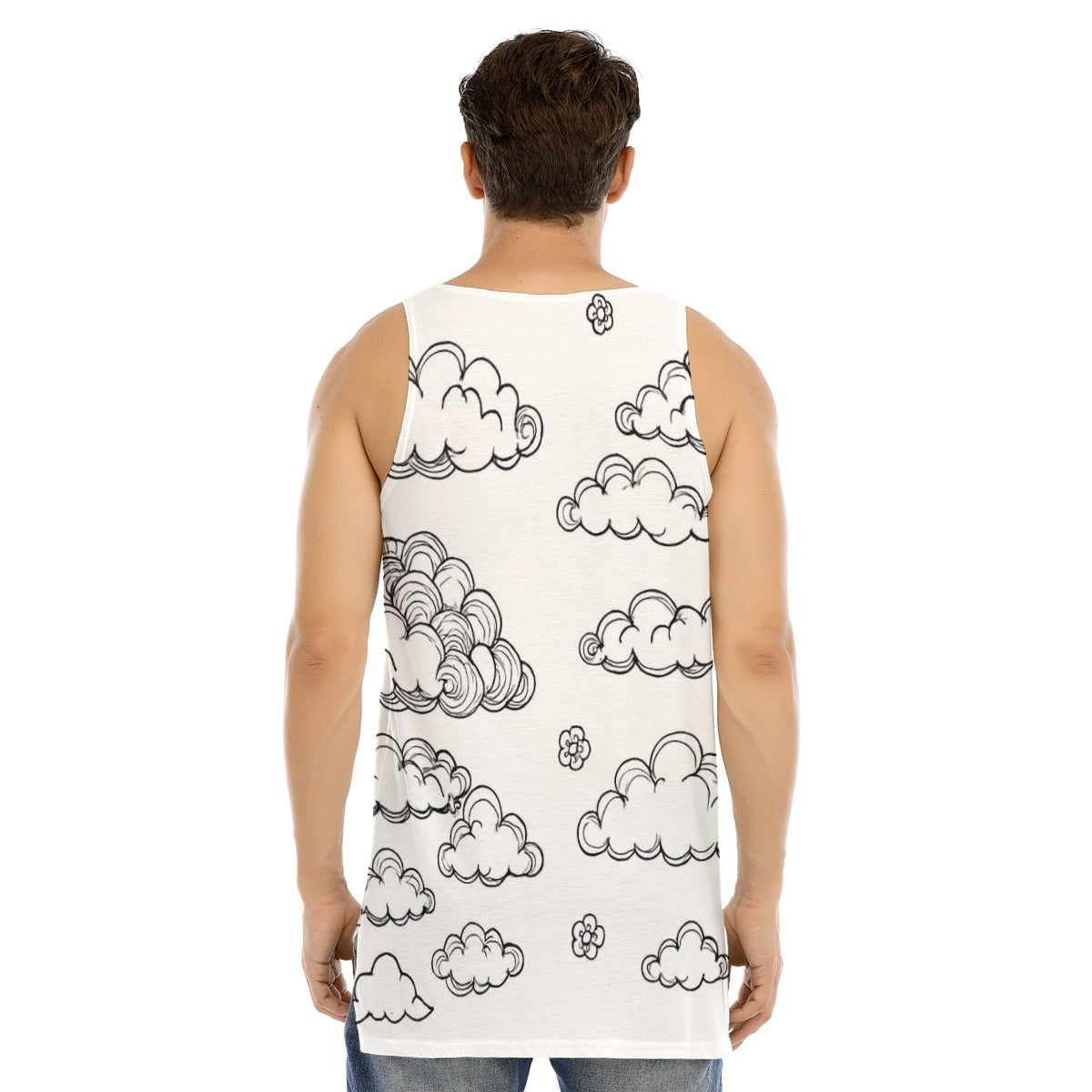 Men's Curved Hem Long Tank Top