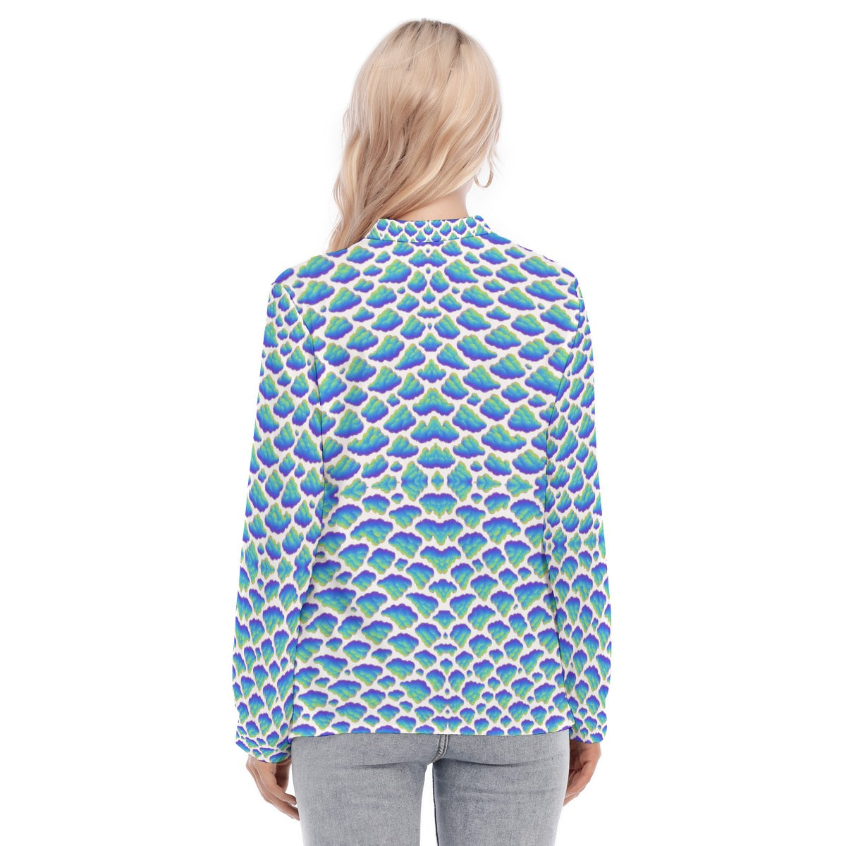 Women's Long Sleeve Blouse With Button Closure