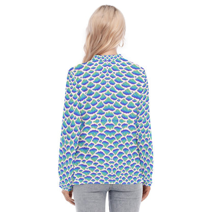 Women's Long Sleeve Blouse With Button Closure