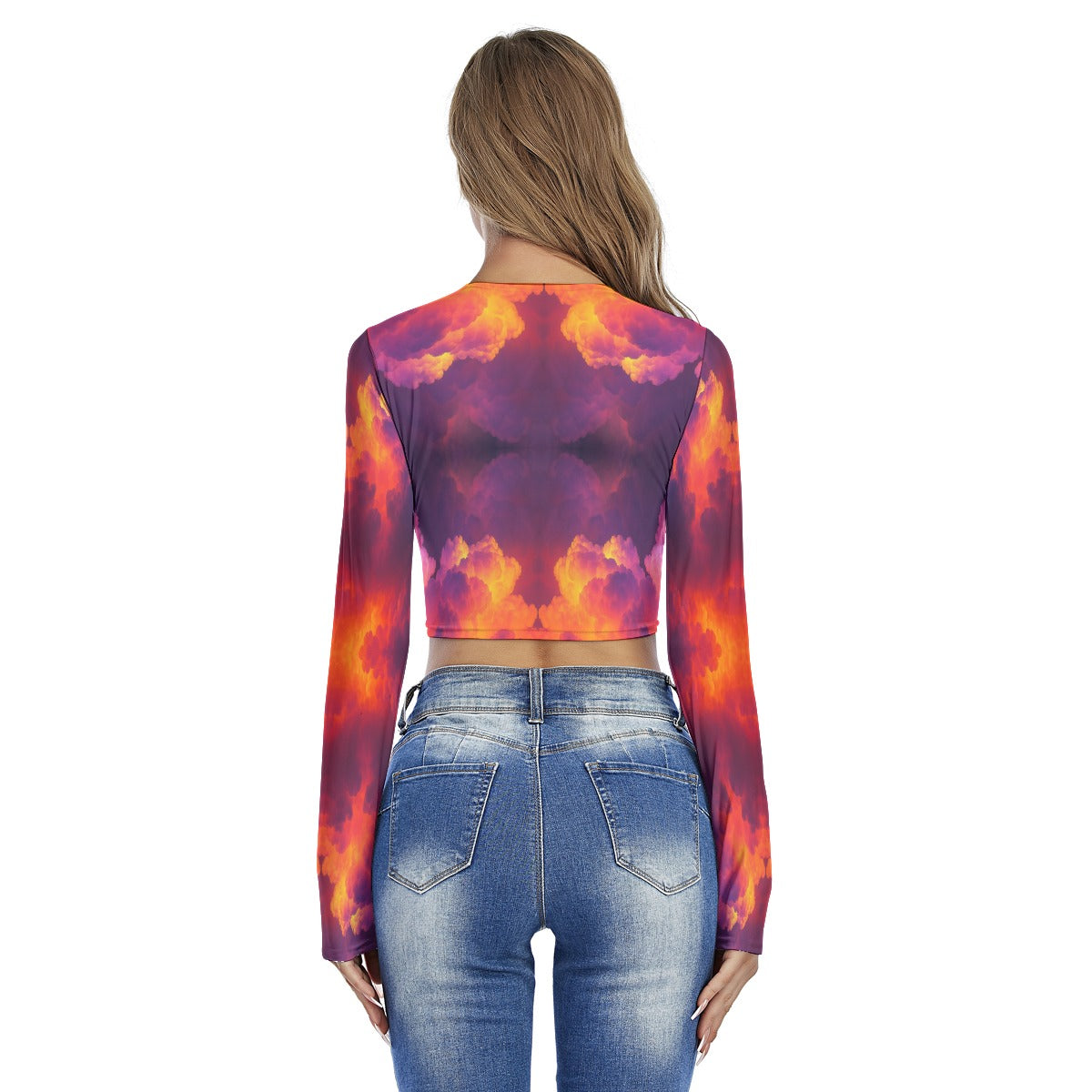 Women's Round Neck Crop Top T-Shirt