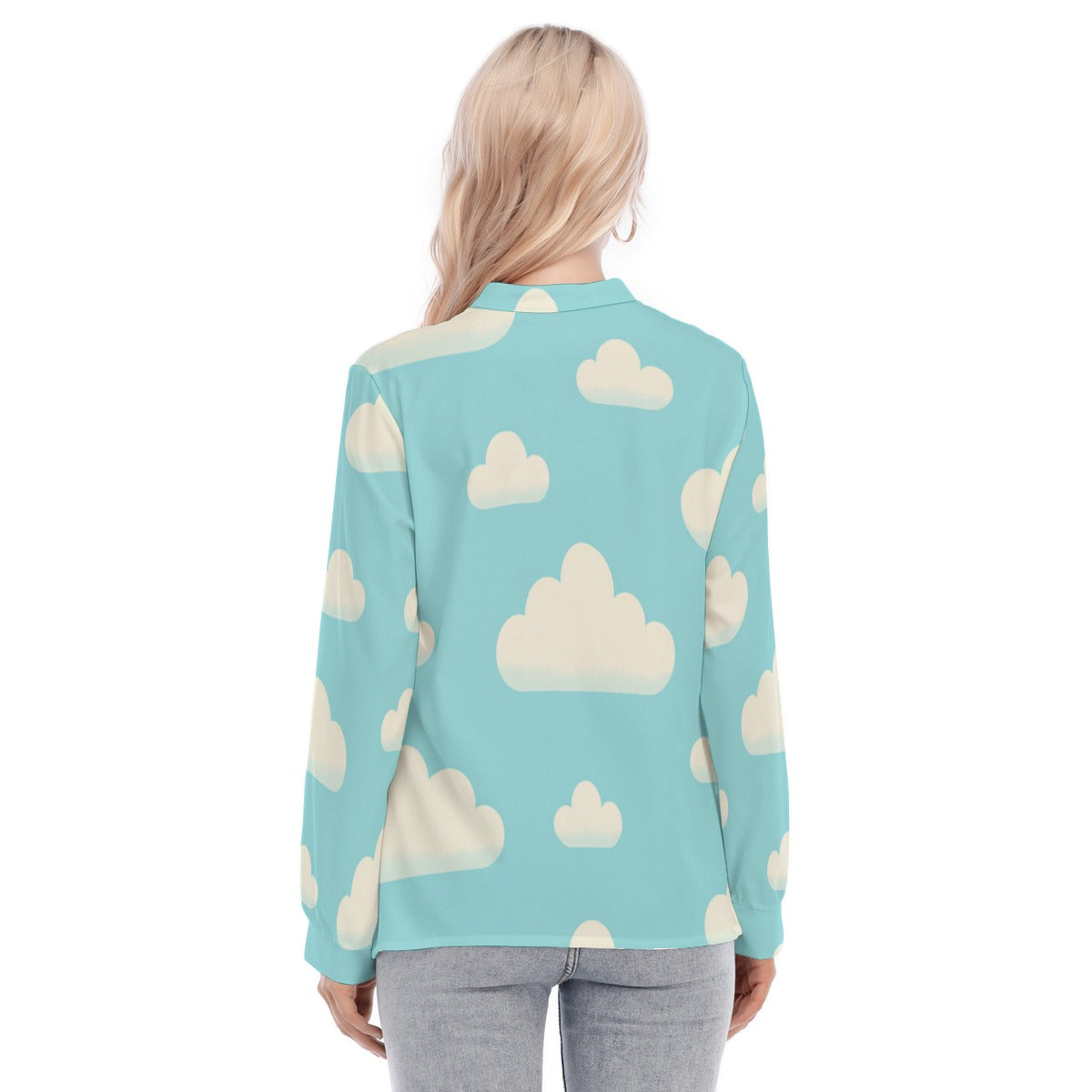 Women's Long Sleeve Blouse With Button Closure