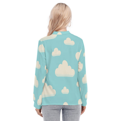 Women's Long Sleeve Blouse With Button Closure