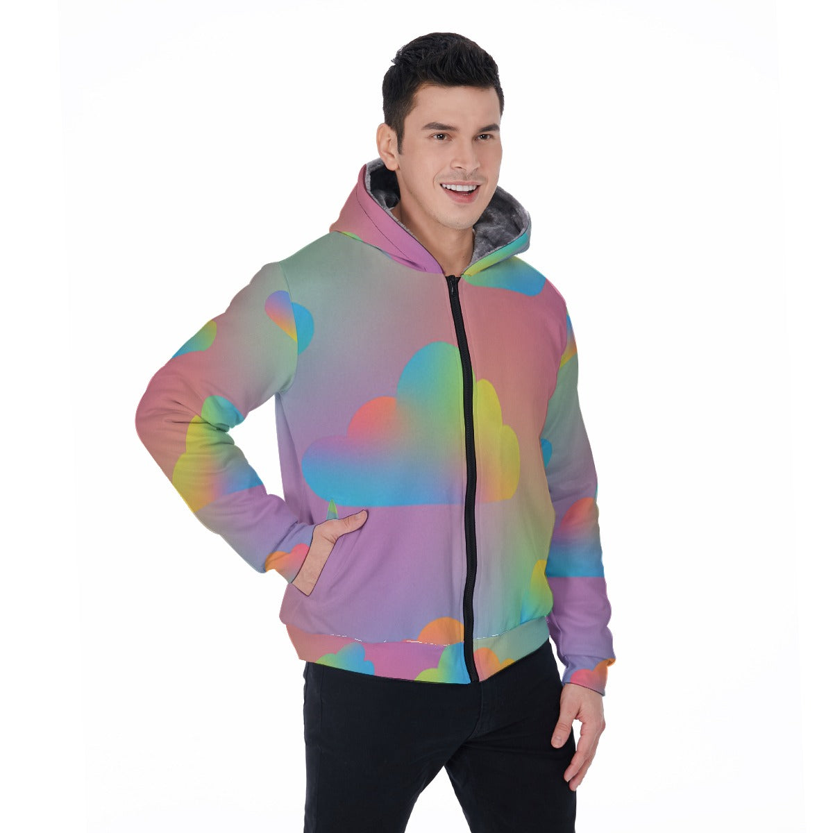 Men's Sherpa Fleece Zip Up Hoodie