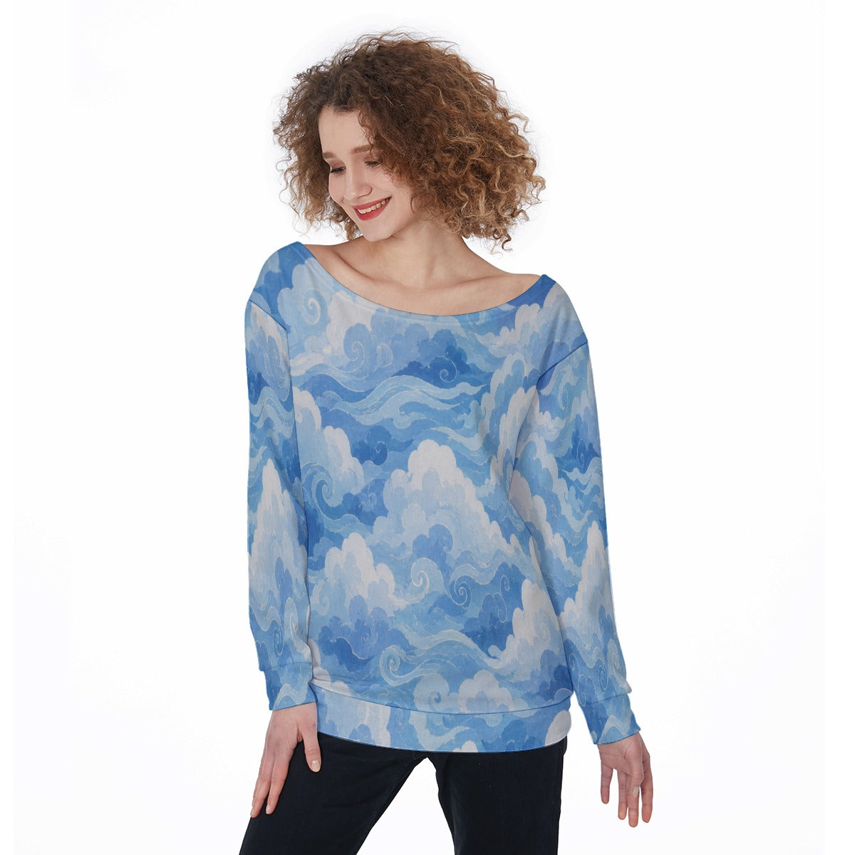 Women's Off-Shoulder Sweatshirt